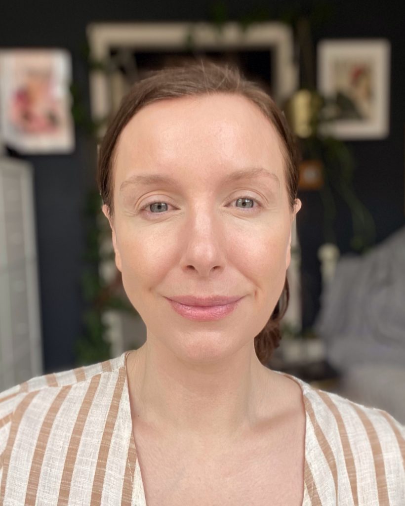 Fenty Beauty Eye bright worn over concealer as an illuminator with a tinted moisturiser base