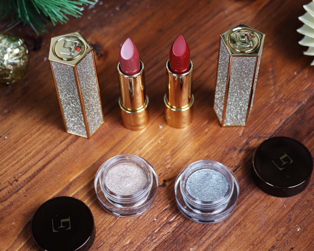 Christmas Gift Guide under £25 - cruelty free makeup, red lipstick, Christmas eye makeup. emolyne