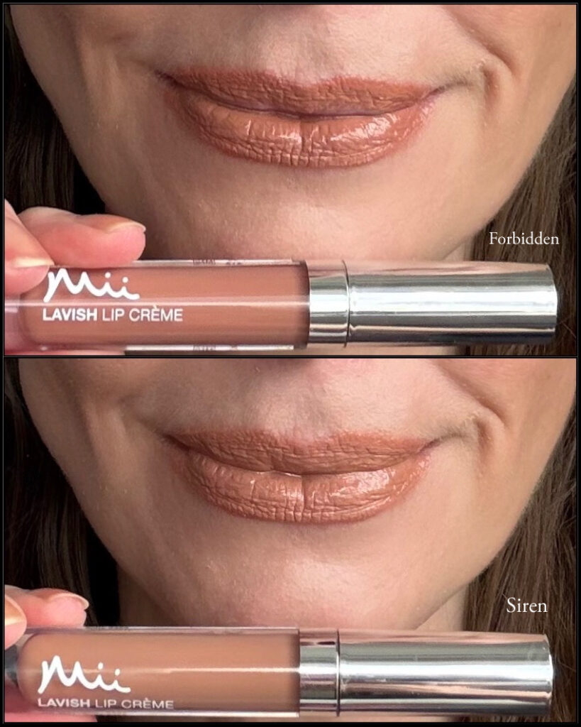 Mii Cosmetics Lavish Lip Cream swatches Forbidden Mii Cosmetics Lavish Lip Cream swatches siren